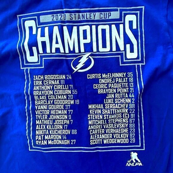 NHL Tampa Bay Lightning 2020 Stanley Cup T-shirt Youth Small - Picture 3 of 9